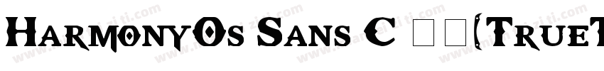 HarmonyOs Sans C 粗体(TrueType) (Wes字体转换
